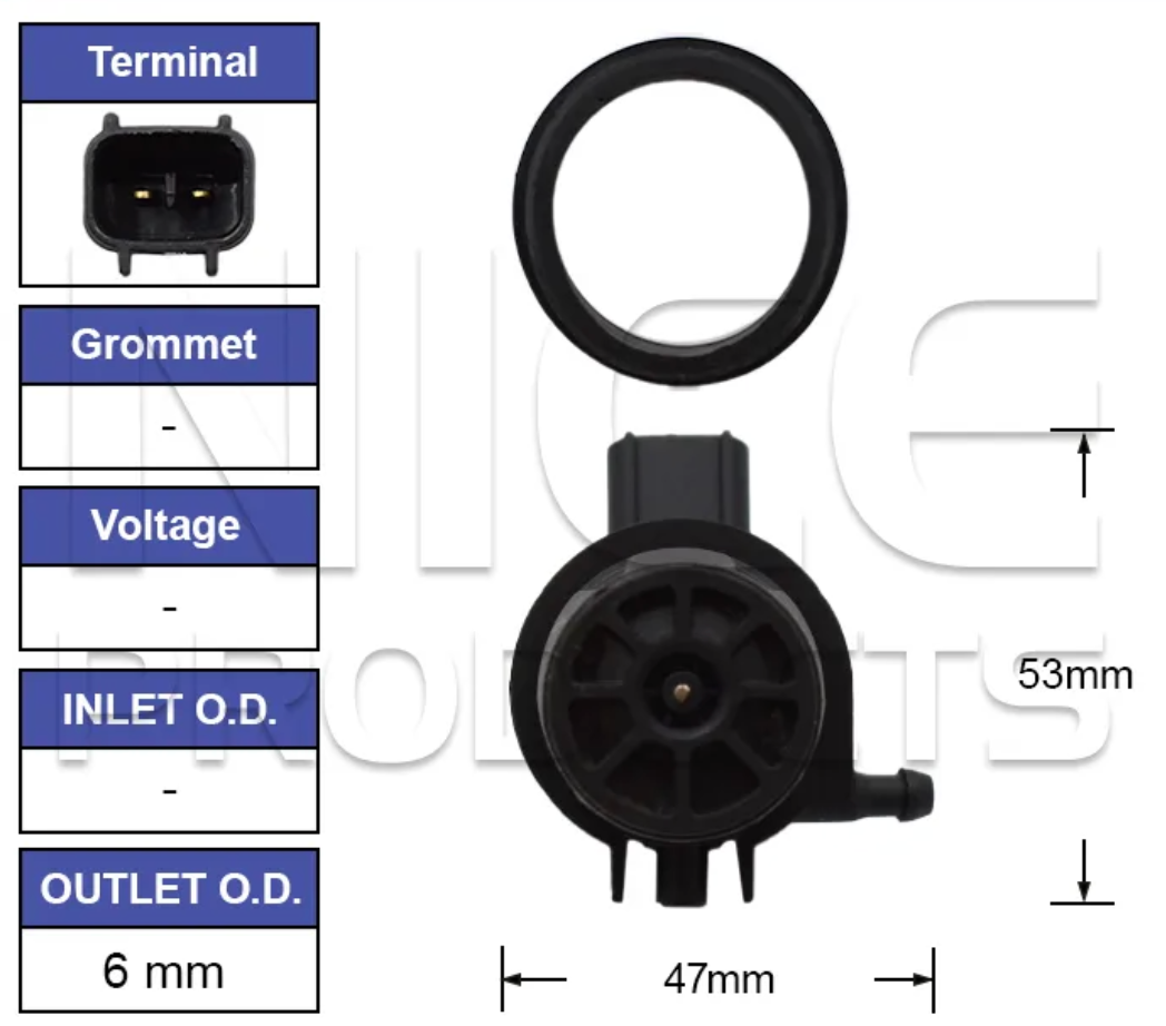 Rear Windscreen Washer Pump for Toyota Alphard ANH20W-GGH20W (05/08 – 04/15)