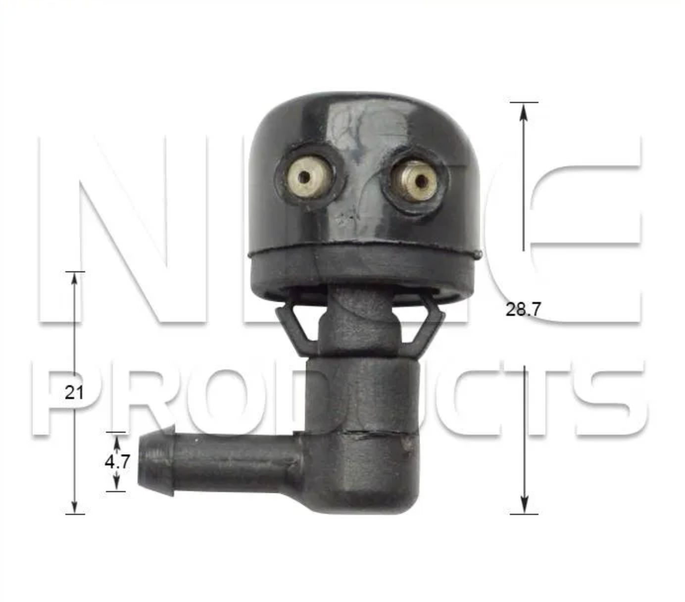 2x Rear Windscreen Wiper Nozzle Jet for Mitsubishi Outlander ZG-ZH 12/06 - 10/12