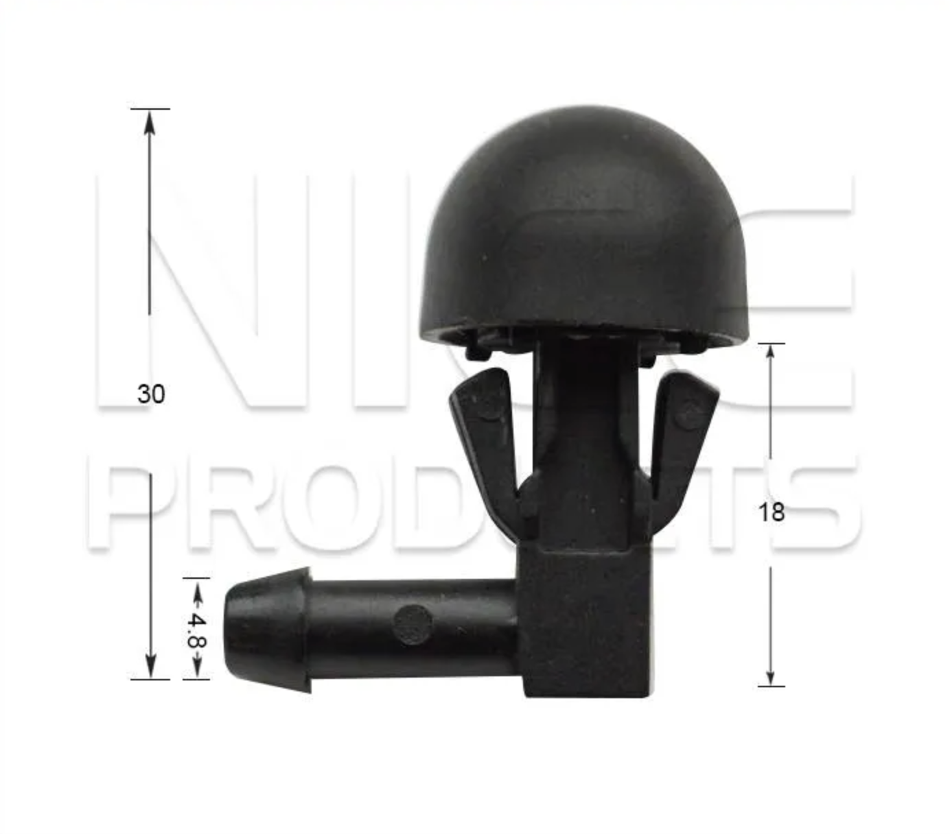 2x Rear Windscreen Wiper Nozzle Jet for Toyota Rav4 ACA20 - 21 | 07/00 - 09/03