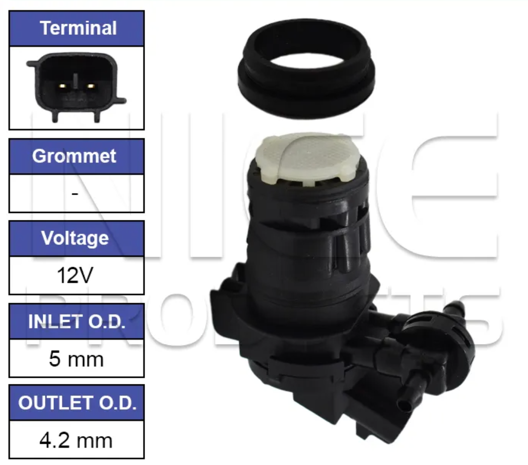 Front Windscreen Washer Pump for Lexus NX200t AGZ10R-15R (01/15 – 10/17)