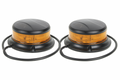 2x OEX LED Amber Beacon Class 1 Multivolt Low Profile Permanent Mount