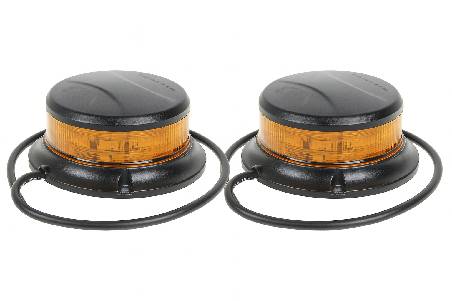 2x OEX LED Amber Beacon Class 1 Multivolt Low Profile Permanent Mount