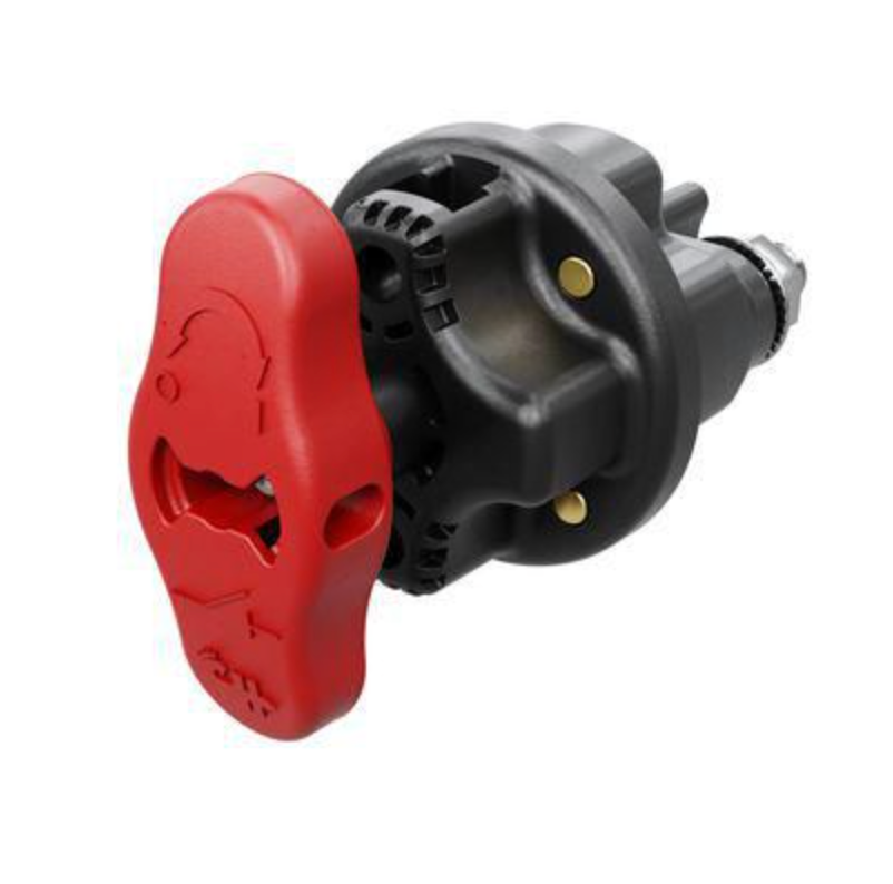 Red Handle Battery Master Switch With Lockout Tag - Cole Hersee- 300 Amp - DPST