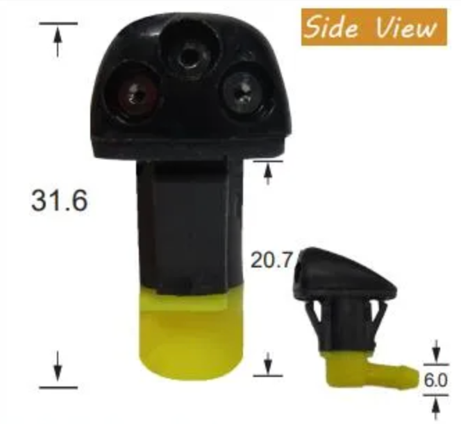 2x Windscreen Wiper Nozzle SprayerJet for Kia Rondo UN | 12/06 - 12/12