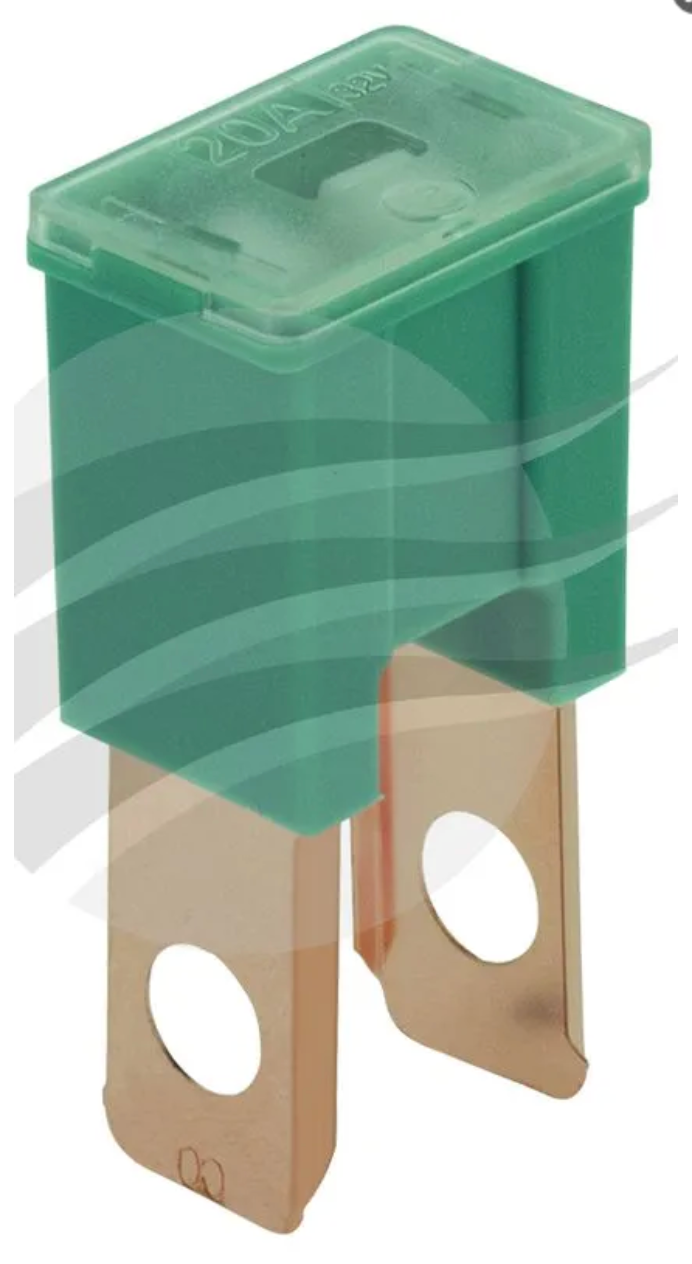 Jaylec Pack 1 Male Fusible Link 20Amp Straight Light Blue (FL1020)