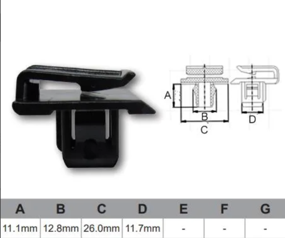 AF384-100 Trim Fasteners – Bag of 100