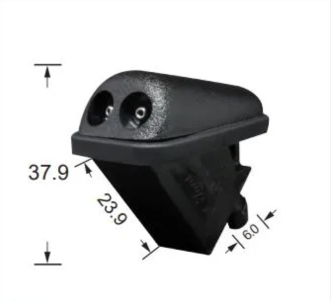 2x Windscreen Wiper Nozzle SprayerJet for Ford Fiesta WS-WT | 2013 - 2017