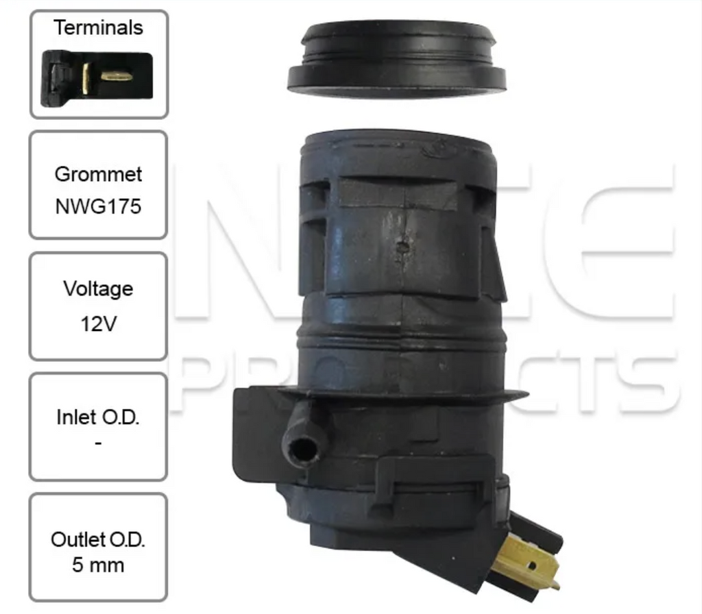 Front Windscreen Washer Pump for Daihatsu Hi JET (01/99 – 2025)