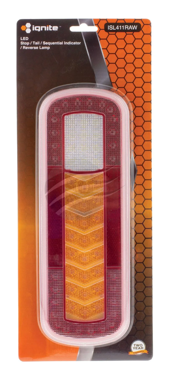 2x Ignite LED Rear Combination Lamp – Stop / Tail / Sequential Indicator / Rever