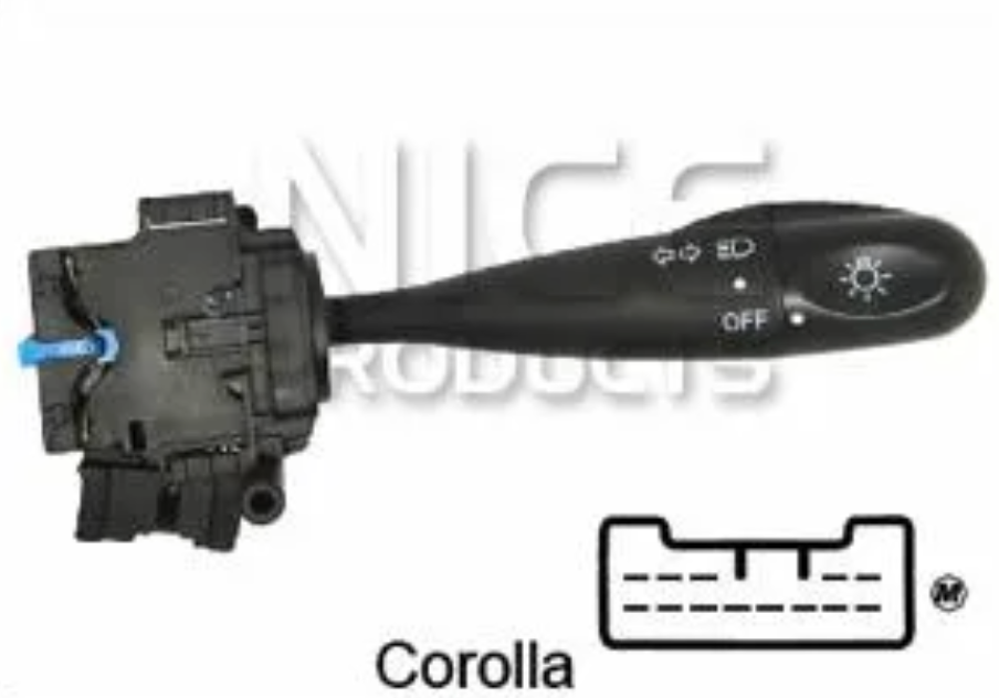 Indicator + Headlight Switch For Toyota Corolla ZZE122 & ZZE123 01-07