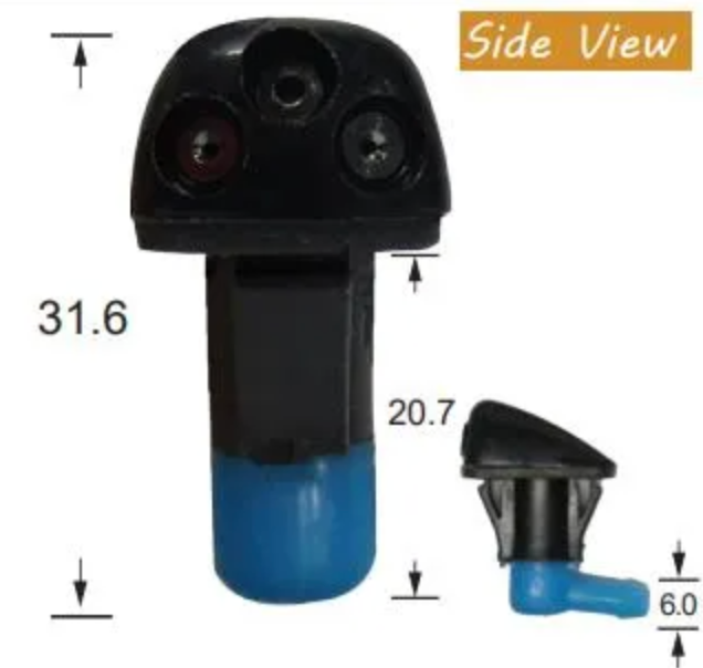2x Windscreen Wiper Nozzle Jet for Toyota Hiace KDH221-222-223 | 10/06 - 06/16