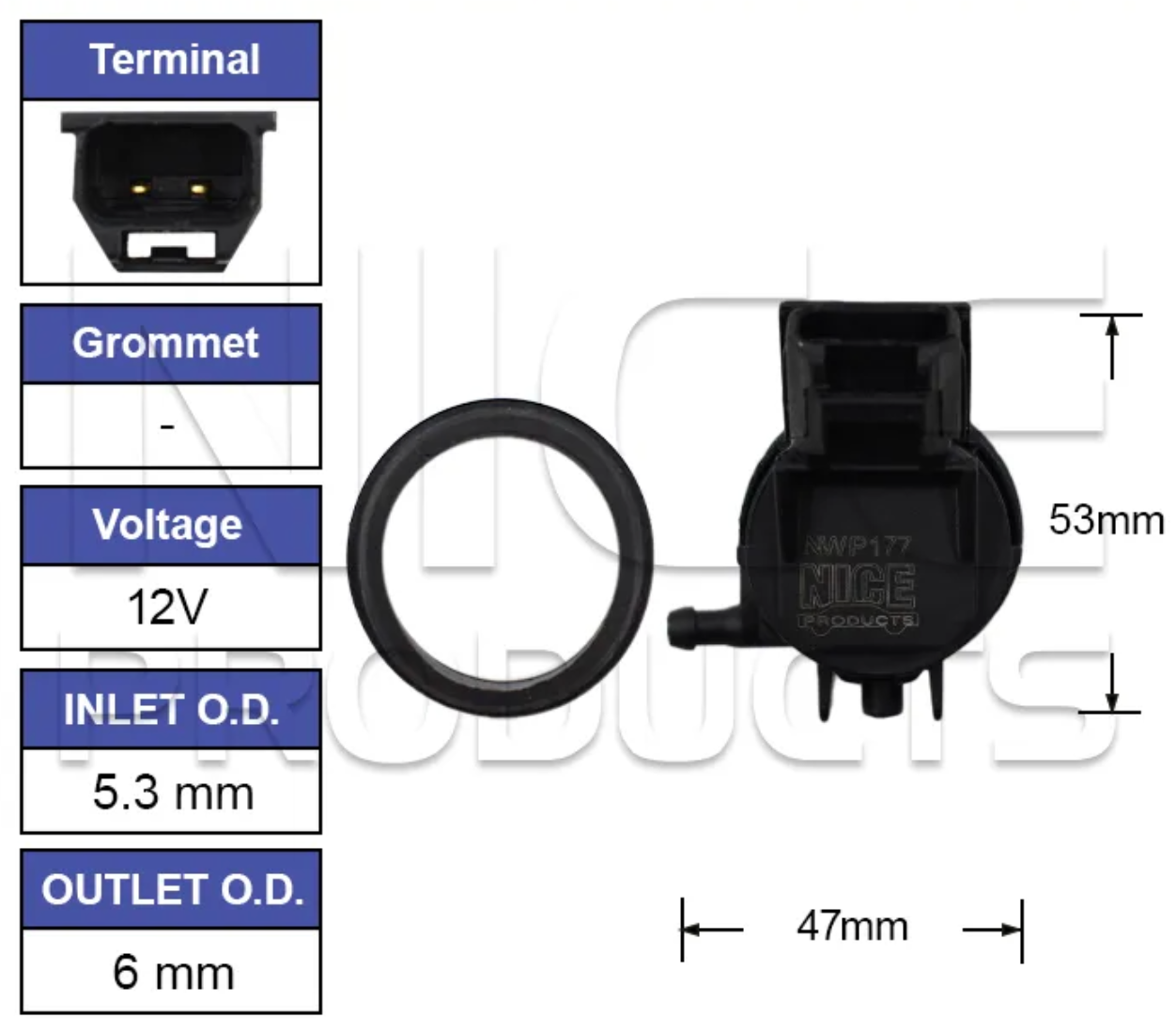 Front Windscreen Washer Pump for Mitsubishi Pajero NP (10/02 – 09/06)