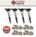 4x Swan Ignition Coils & NGK Spark Plugs for Toyota Corolla ZRE152 1.8L 2.0L