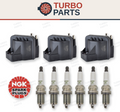 6x NGK Spark Plugs & 3x Swan Ignition Coil for Holden Commodore VS VT VY VX 3.8L