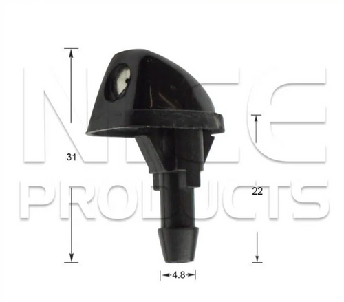 2x Windscreen Wiper Nozzle Jet for Toyota HiLux RN85 | 10/88 - 11/97
