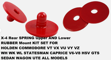 X-4 Rear SPRING LOWER UPPER RUBBER FOR HOLDEN COMMODORE VT VX VU VY VZ V6-V8 ALL