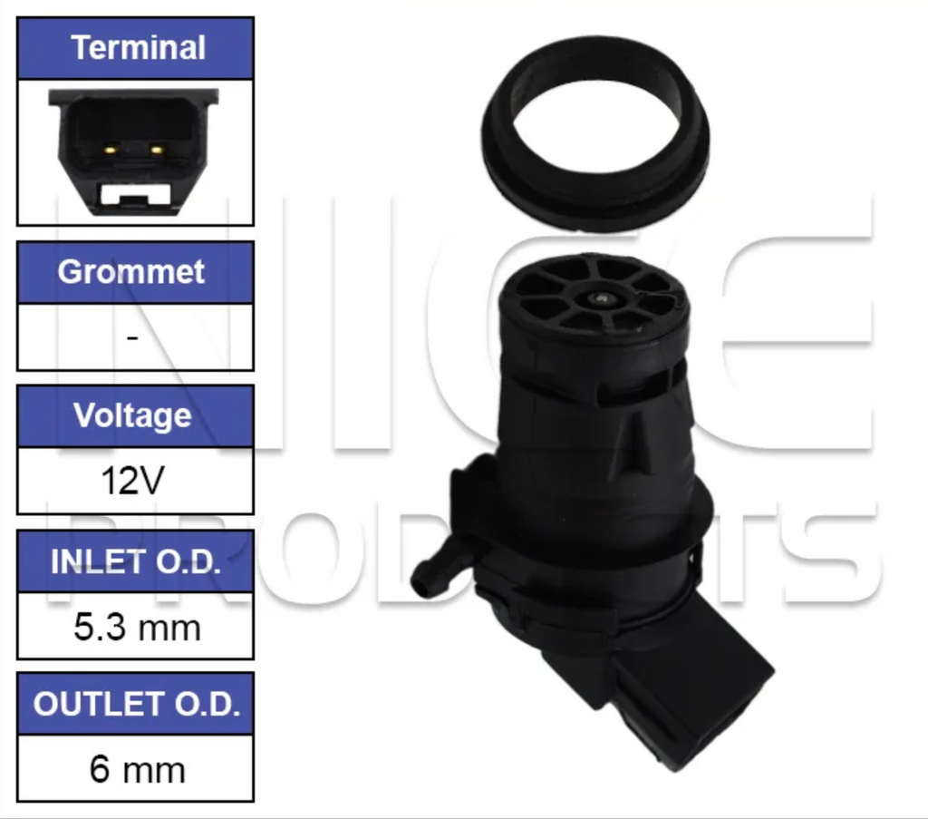 Front Windscreen Washer Pump for Mitsubishi Pajero NM NP 3.2L 3.5L 3.8L 2002~06
