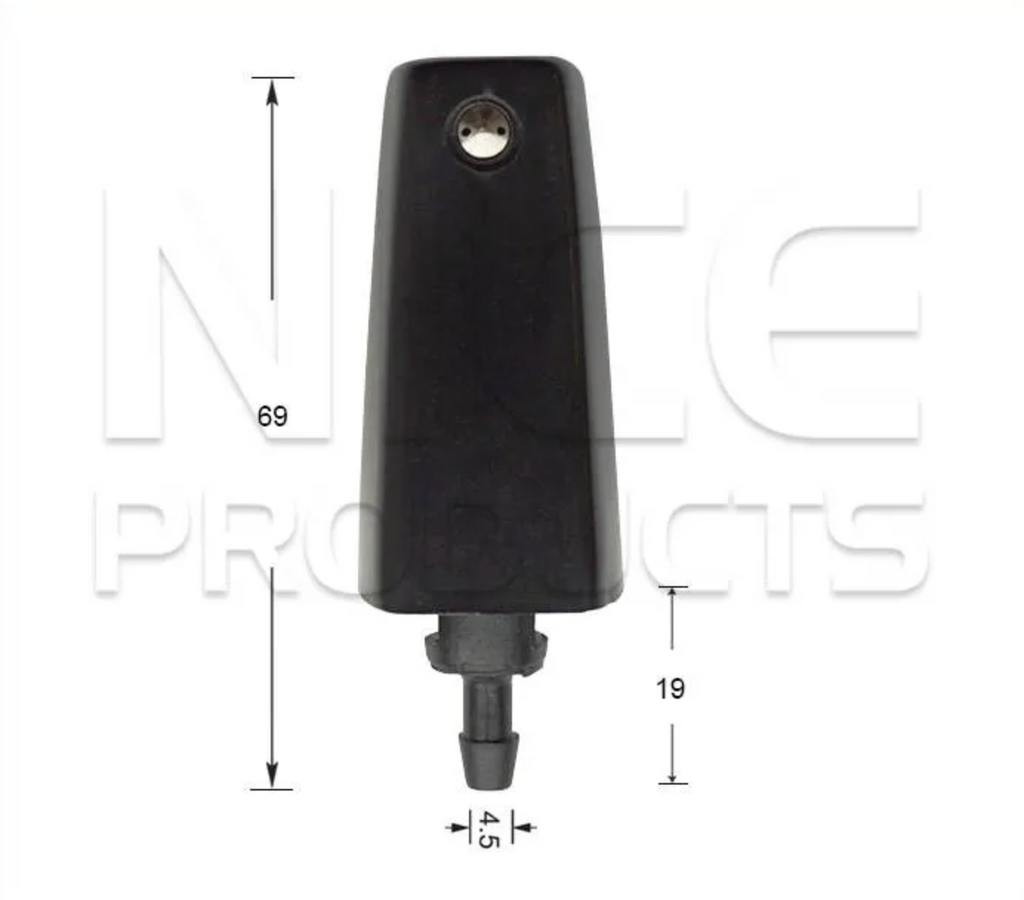 2x Windscreen Wiper Nozzle SprayerJet for Toyota Coaster BB40 12V. 01/93 - 07/98