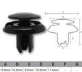 AF472-100 Trim Fasteners – Bag of 100