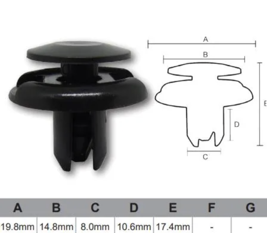 AF472-100 Trim Fasteners – Bag of 100