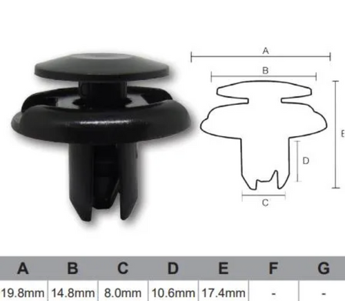 AF472-100 Trim Fasteners – Bag of 100