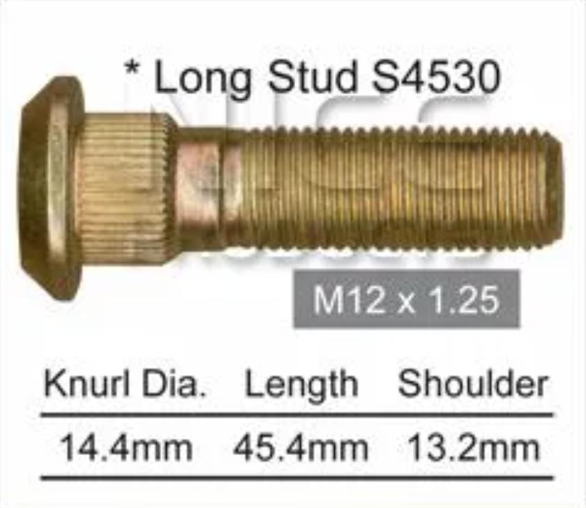 2,4,6 x Rear Wheel Stud Set of 6 for Nissan Patrol GQ Y60 & GU Y61
