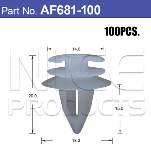 AF681-100 Trim Fasteners – Bag of 100