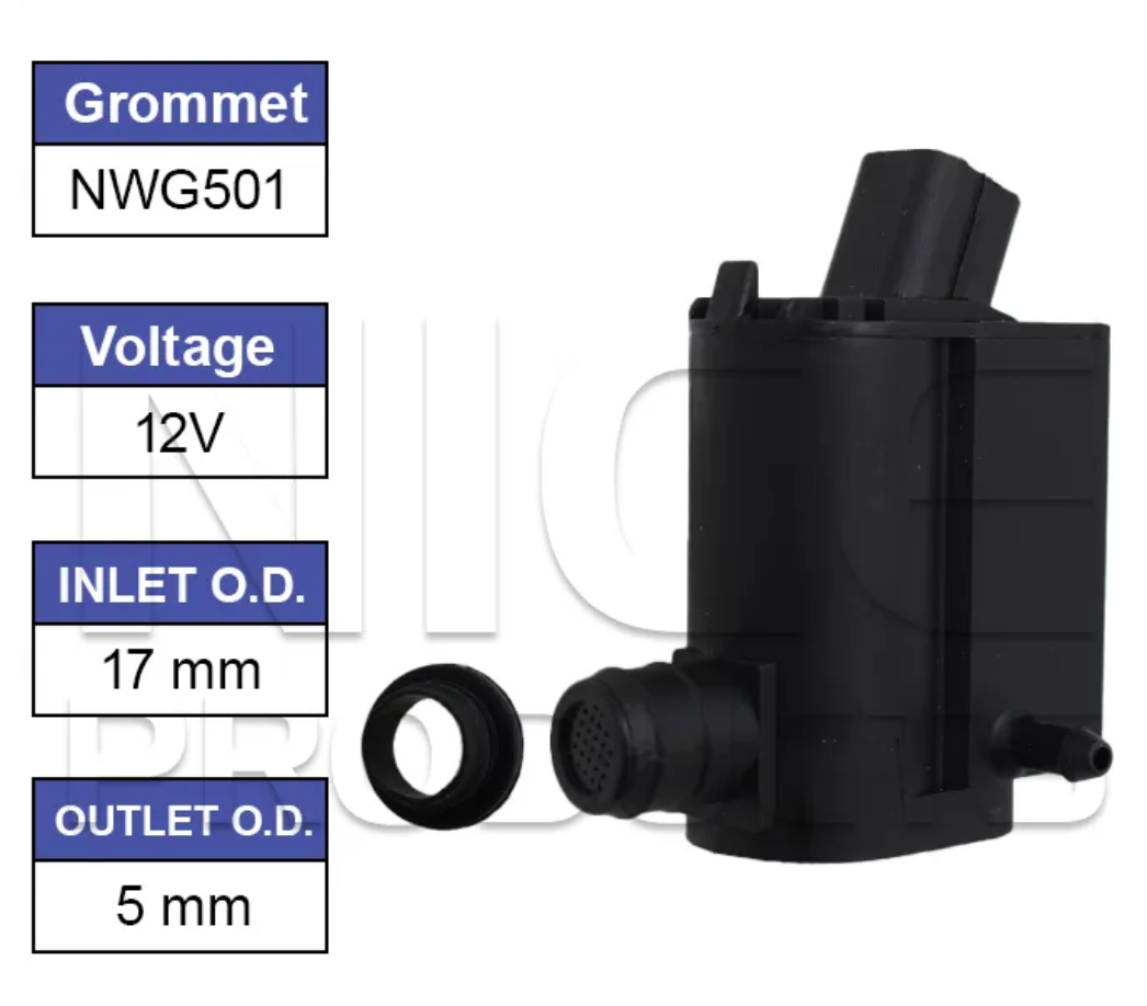 Front Windscreen Washer Pump for Kia Cerato BD With Rear Wiper (06/18 – 2023)