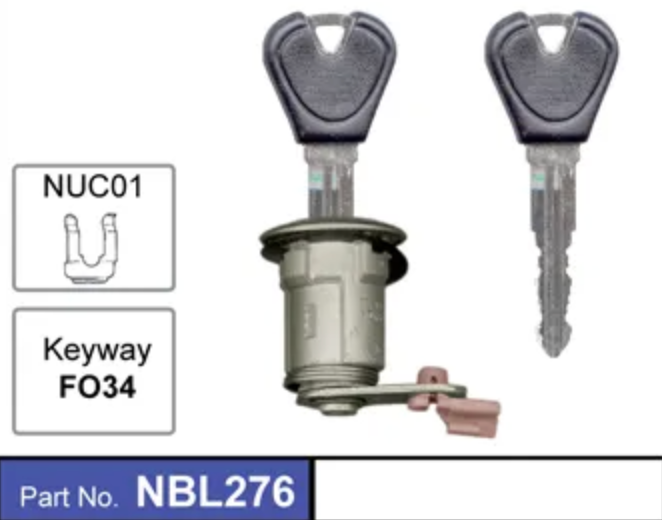 NBL276 Mazda/Ford Boot Lock Barrel