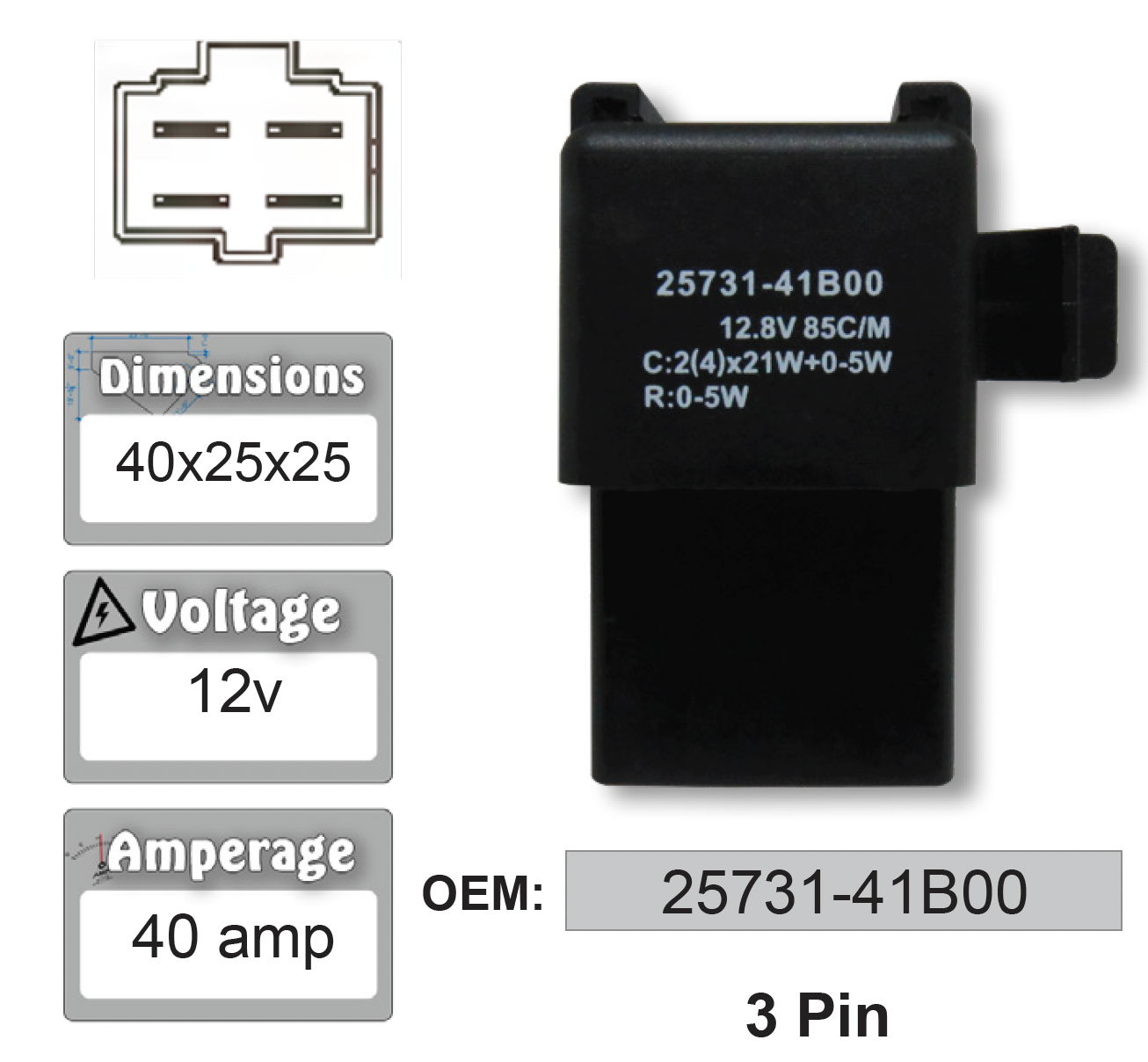 Flasher Relay for Nissan Urvan 1986 - 1995