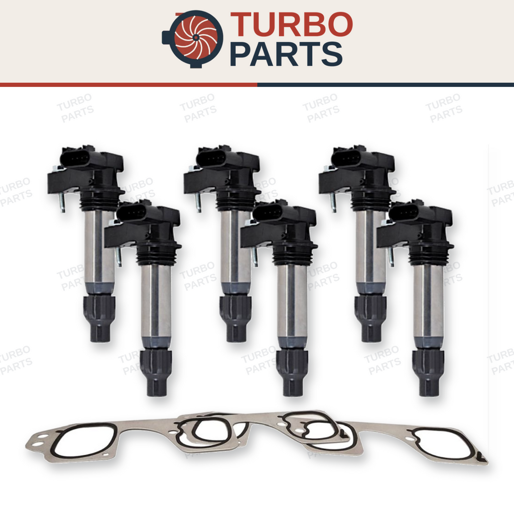Ignition Coils Inlet Gasket Kit & Spark Plugs for Holden Commodore VE Caprice WM