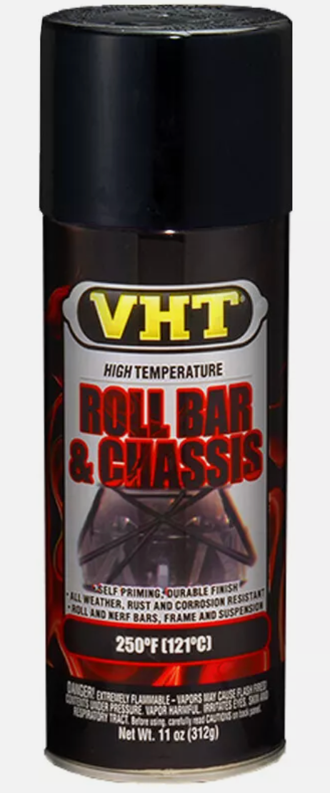 2 x VHT Roll Bar and Chassis Epoxy Paint Satin Black SP671