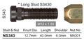 NICE Wheel Stud & Nut M12x1.50 38.5mm - NS343