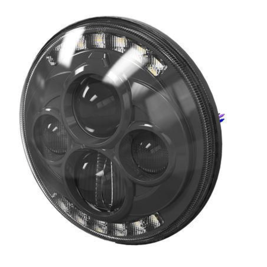 GREAT WHITES 7 Inch LED Headlight Insert High Beam Only with Park GWF1010