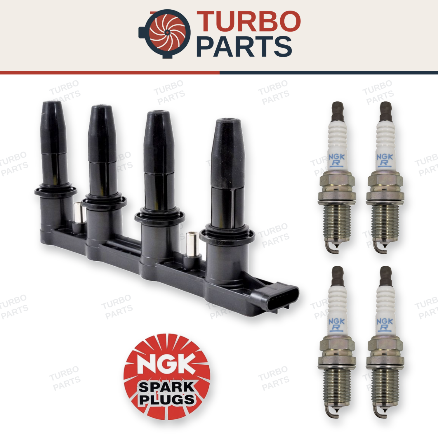 4x NGK Platinum Spark Plugs w/ Swan Ignition Coil Pack for Holden Cruze JH SRi