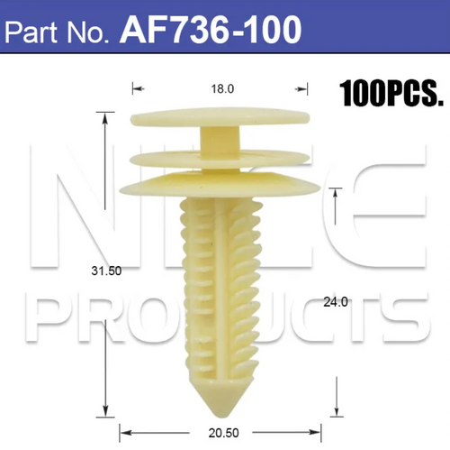 AF736-100 Trim Fasteners – Bag of 100