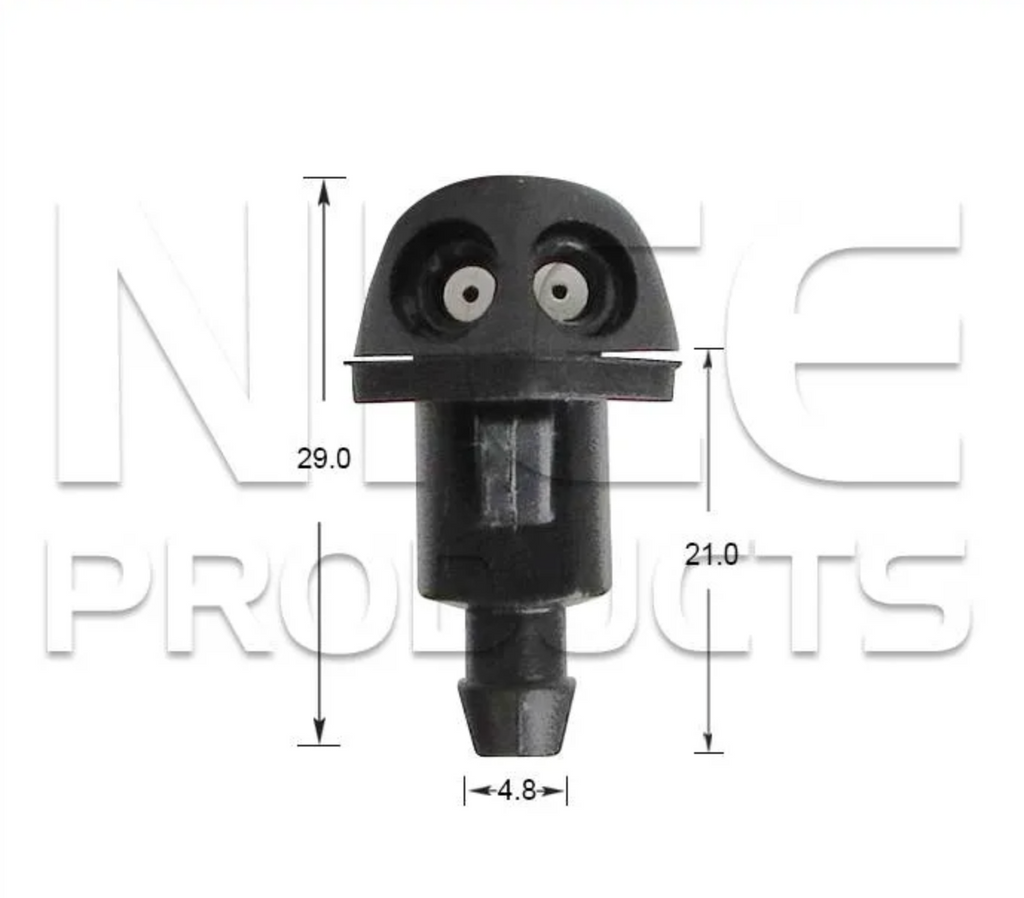 2x Windscreen Wiper Nozzle SprayerJet for Holden Barina TK Hatch | 04/05 - 03/12