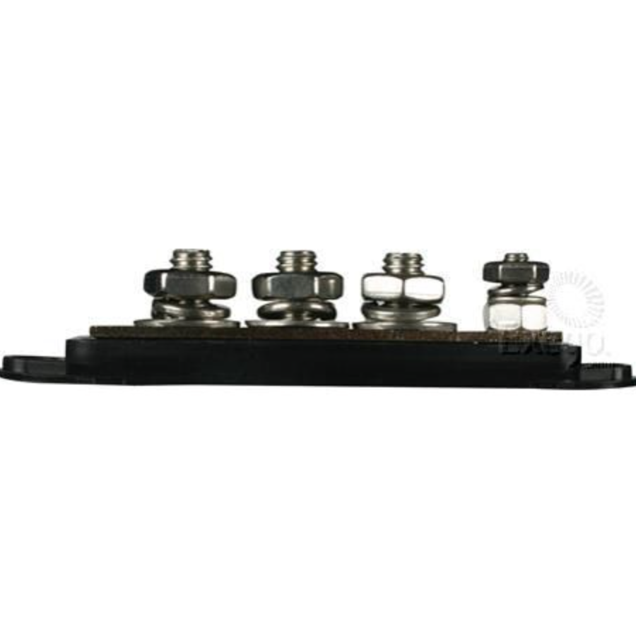 Negative Bus Bar 4 Stud Stainless Steel Marine or Automotive - 210 Amp