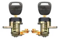 Door Lock Barrel w Key Front Pair suitable for Landcruiser 80 Series