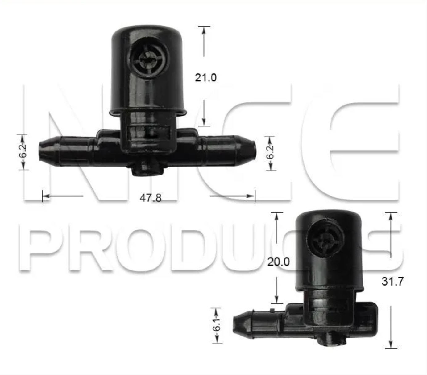 2x Windscreen Wiper Nozzle SprayerJet for Holden Astra TS-AH | 02/98 - 12/09