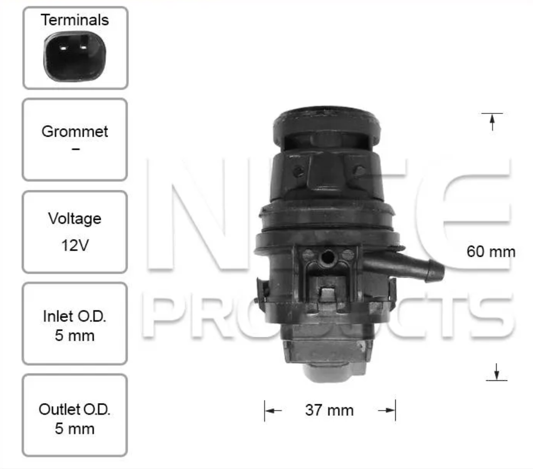 Front Windscreen Washer Pump for Chrysler 300C Sedan (02/05 – 06/10)