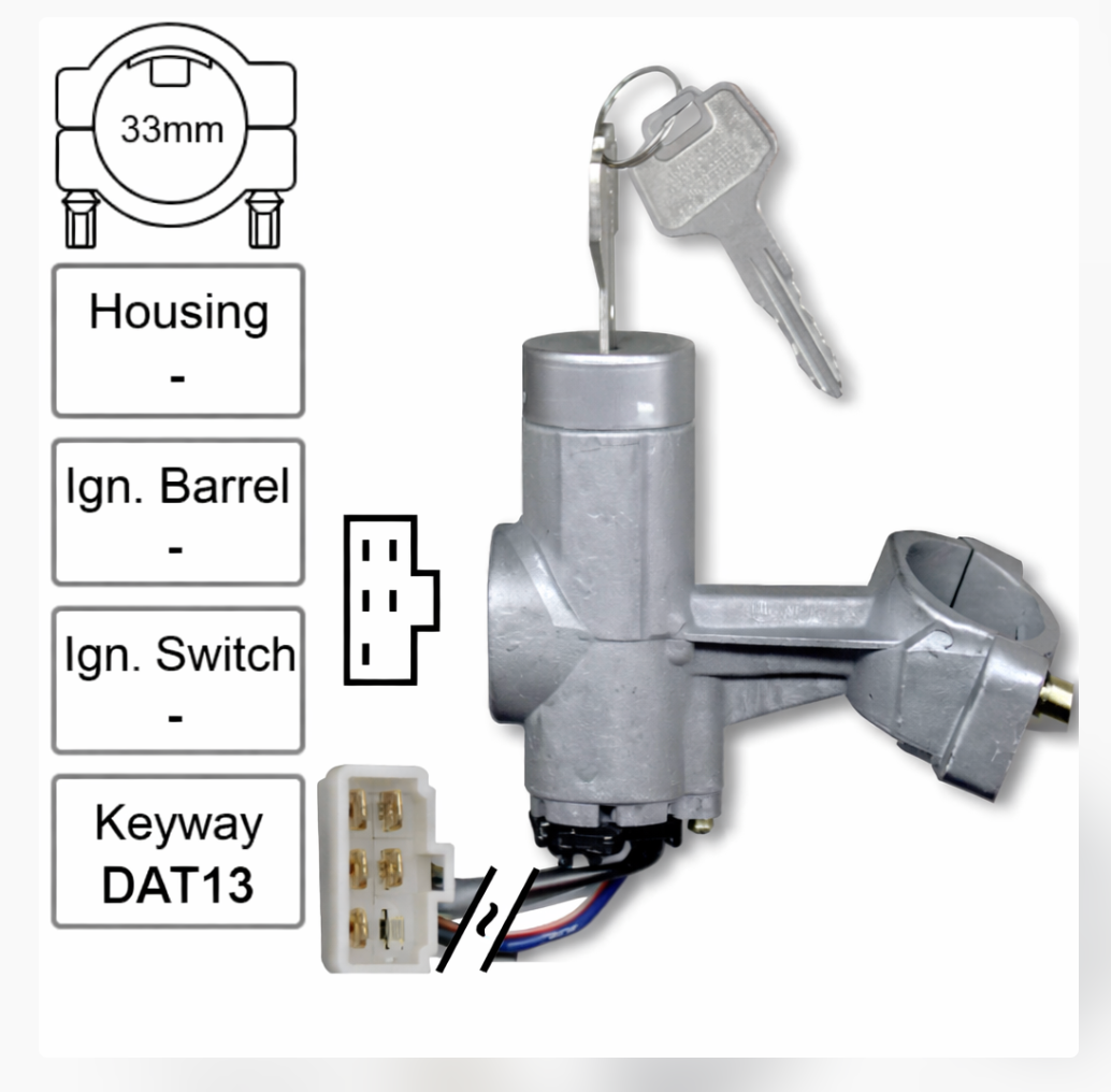 Ignition Lock & Switch for Subaru Leone Wagon All Models (09/87 – 03/91)