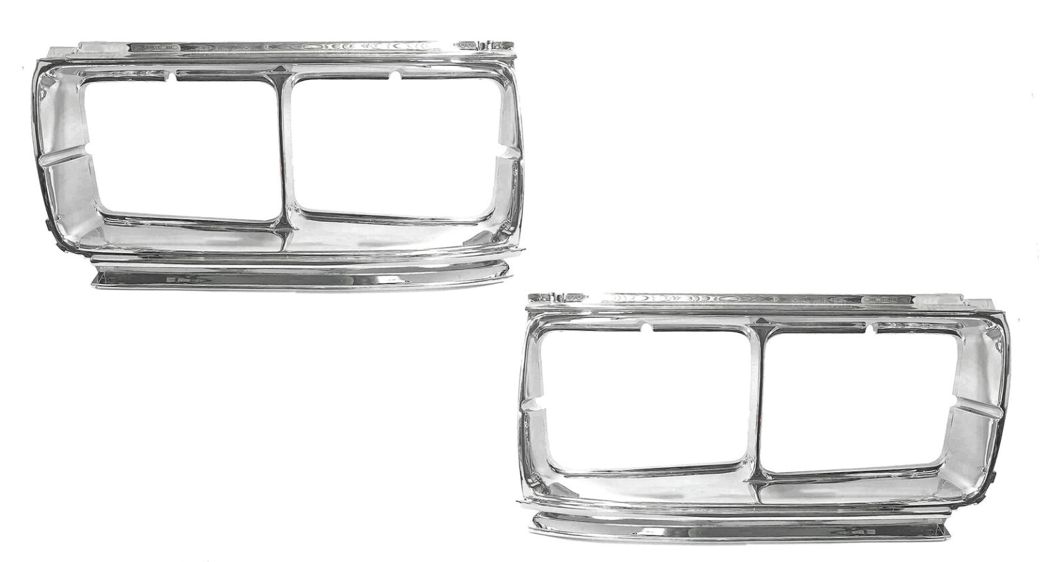 Chrome Headlight Surrounds LH+RH for Toyota Landcruiser 1990~1994 80 Series