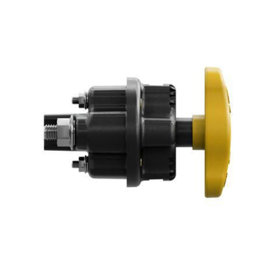 Yellow Handle Battery Master Switch With Lockout Tag - Cole Hersee 300 Amp DPST