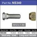 NICE Wheel Stud & Nut M12x1.50 35.3mm NS340