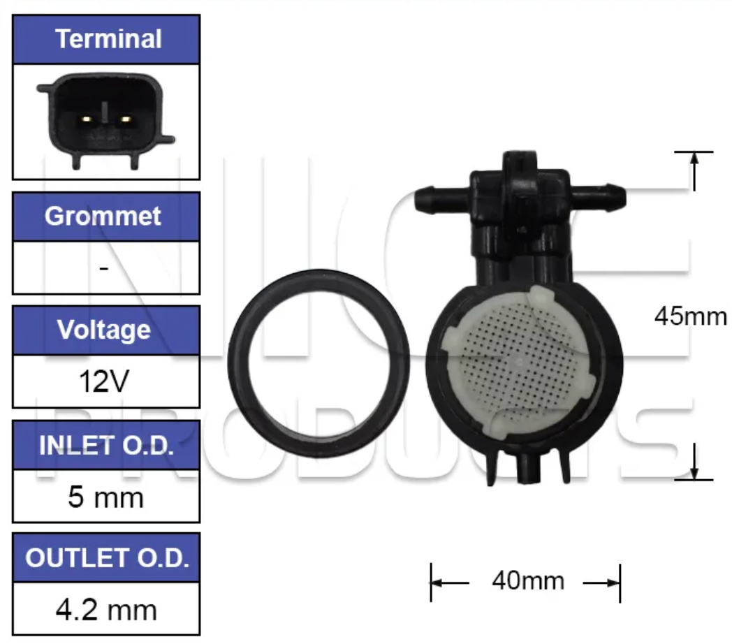 Front Windscreen Washer Pump for Mazda CX-9 TC (07/16 – 2021)