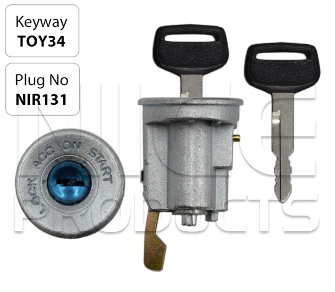 Ignition Barrel & Key suitable for Landcruiser FJ40 FJ45 FJ55 No Steering Lock