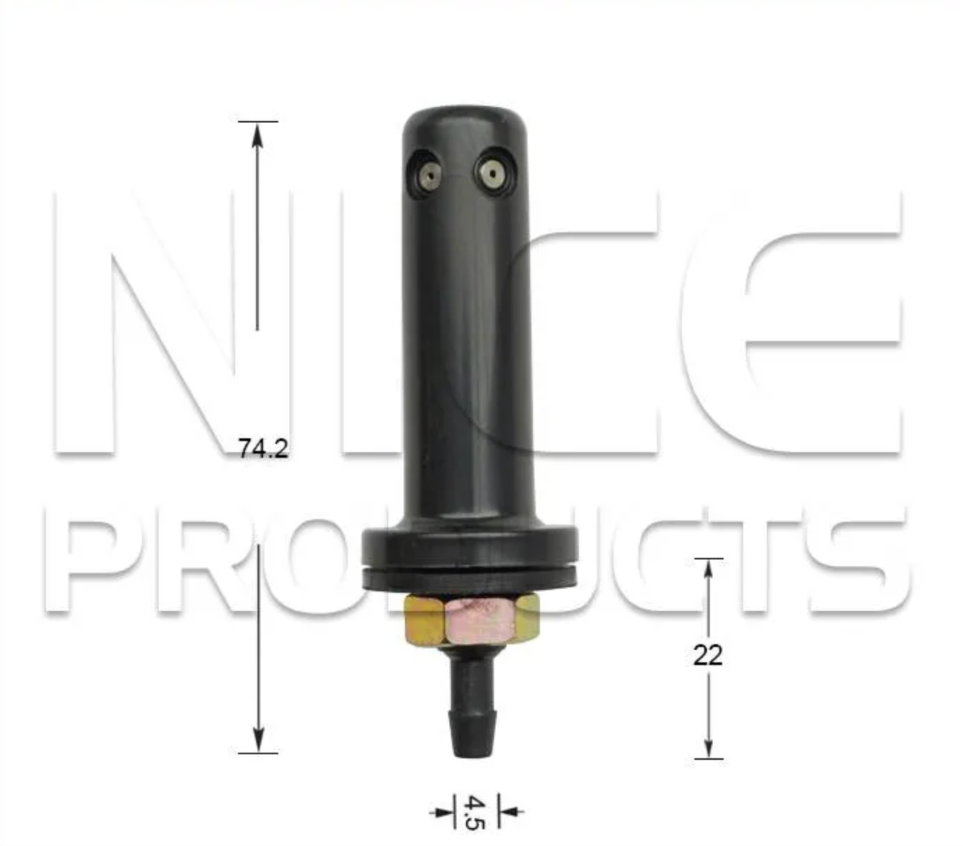 2x Windscreen Wiper Nozzle SprayerJet for Isuzu D-max NQR450 | 2005 - 04/15
