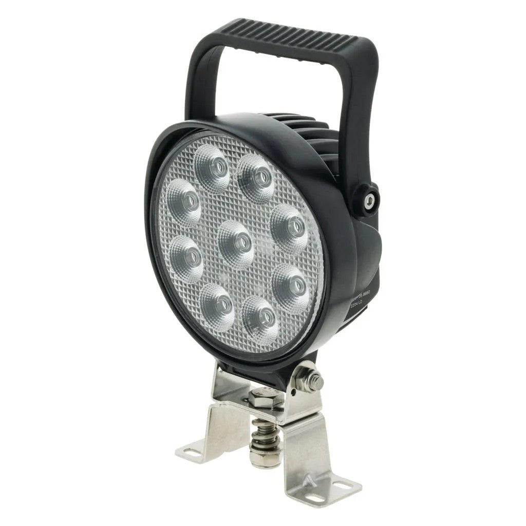 Ignite Led Round Worklamp Flood Beam With Handle & Switch 9-36V 54W (IWL9654F)