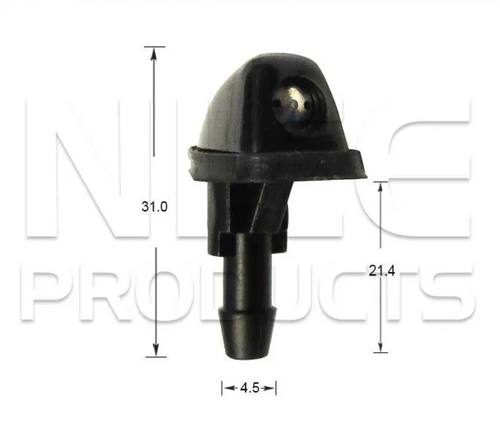 2x Windscreen Wiper Nozzle SprayerJet for Ford Fairlane NU | 08/98 - 09/03